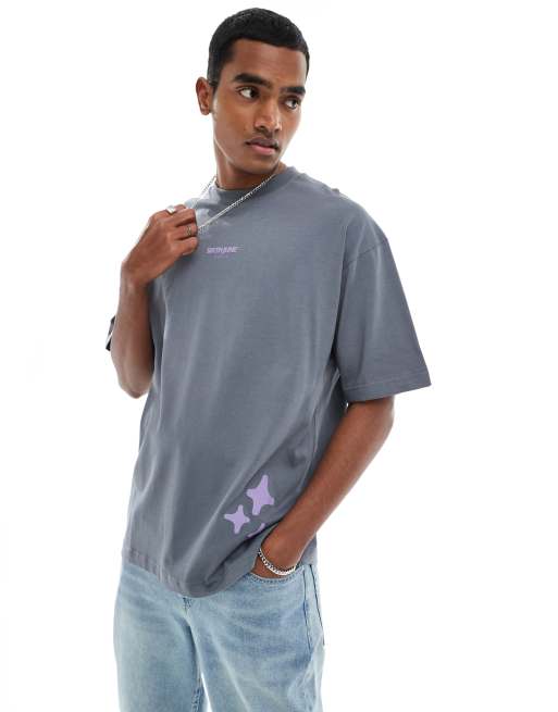 Sixth June lost in paradise loose fit t-shirt in grey, 4 of 4