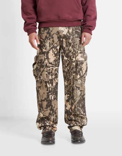 Sixth June - Losvallende broek met camouflageprint in bruin - view 1