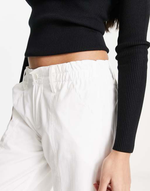 Sixth June low rise Y2K utility cargo pants in white, 2 of 4