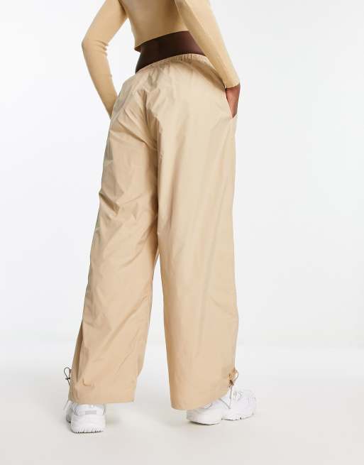 Tangerine Cargo Parachute Pants