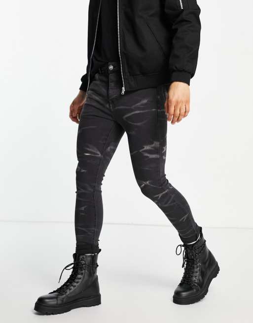 Sixth June – Mörkgrå blekta jeans