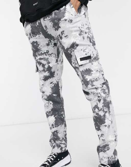 Grey and white hot sale camo pants