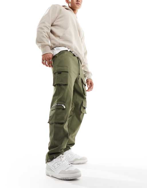 Sixth June multi cargo pants in khaki