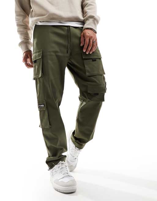 Sixth June multi cargo pants in khaki | ASOS