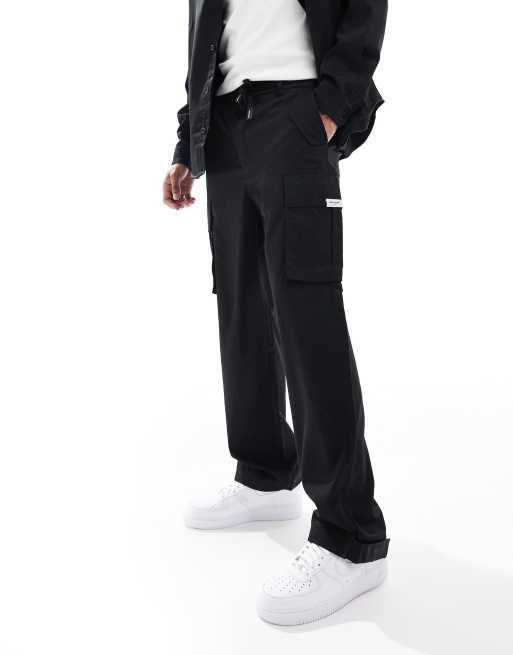 Sixth June multi pocket cargo pants in black - part of a set