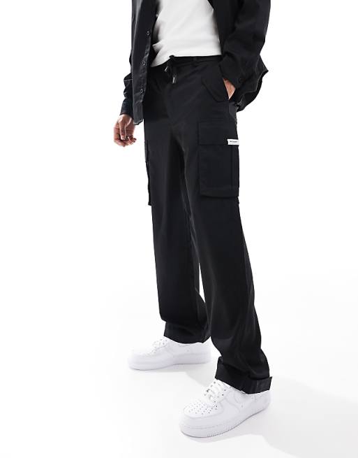 Sixth June multi pocket cargo pants in black - part of a set Sixth June multi pocket cargo pants in black - part of a set