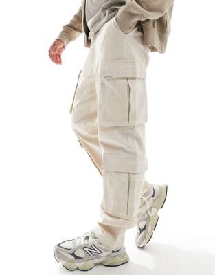 multi tactical cargo pants in beige-Neutral