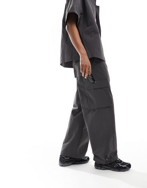 Sixth June nylon cargo pants in gray - part of a set