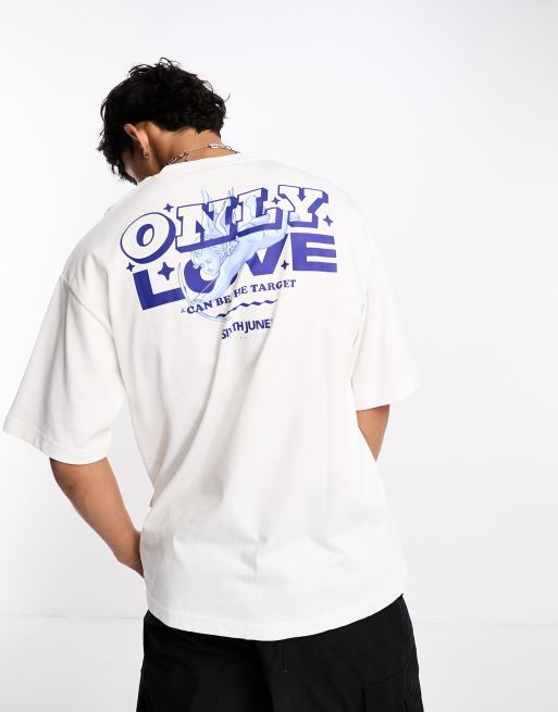 Sixth June only love t-shirt in white | ASOS