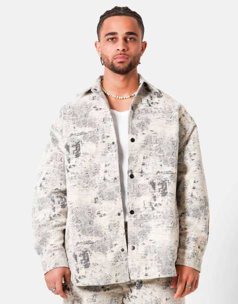 Sixth June - Overshirt met lange mouwen, textuur en paisley motief in beige - view 1