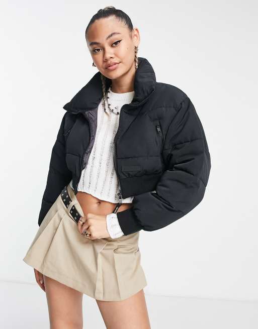 Sixth June – Oversize-Bombersteppjacke mit kurzem Schnitt und Stehkragen