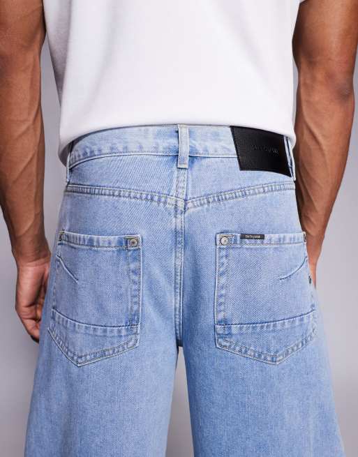 Sixth June oversized balloon denim jeans in lightwash blue, 4 of 5