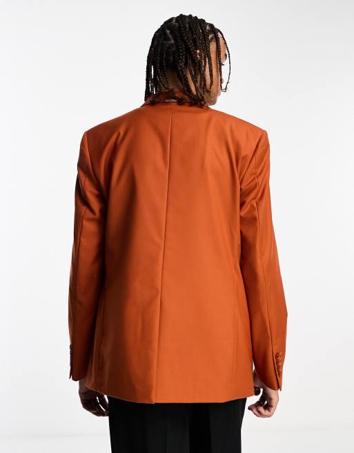 burnt orange dress jacket ARAMIDE Burnt Orange Plaid Blazer The Store of Quality Fashion Items