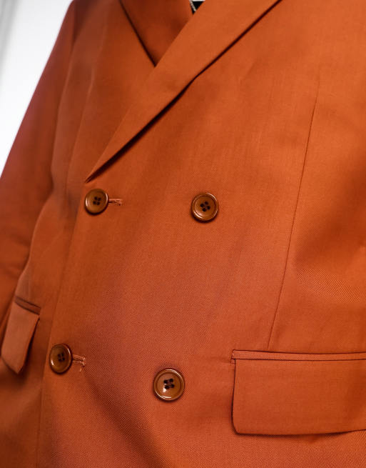 Orange double breasted store coat