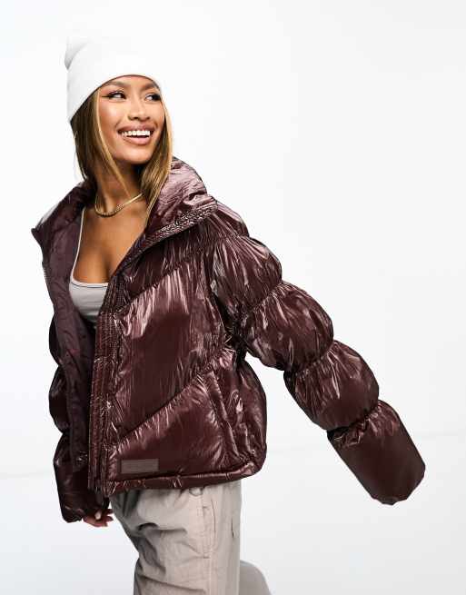 Metallic hot sale puffer jackets