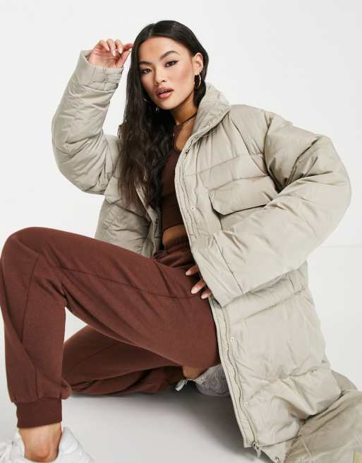 Asos longline sale puffer coat