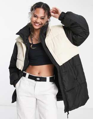 Sixth June oversized longline puffer jacket with contrast removable gilet - ASOS Price Checker