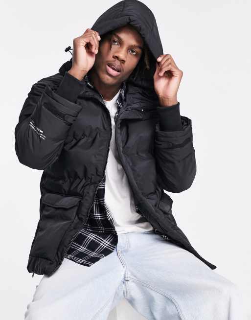 Sixth June oversized padded jacket in black | ASOS