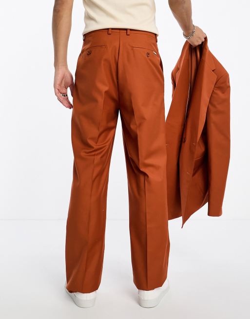 Orange khaki hot sale pants