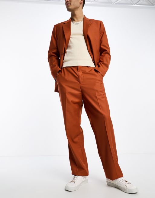 Men's Orange Dress Pants