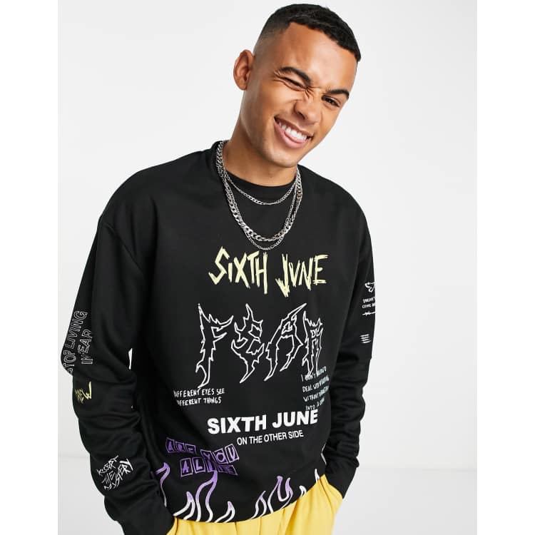 Sixth june crop crew sweatshirt sale