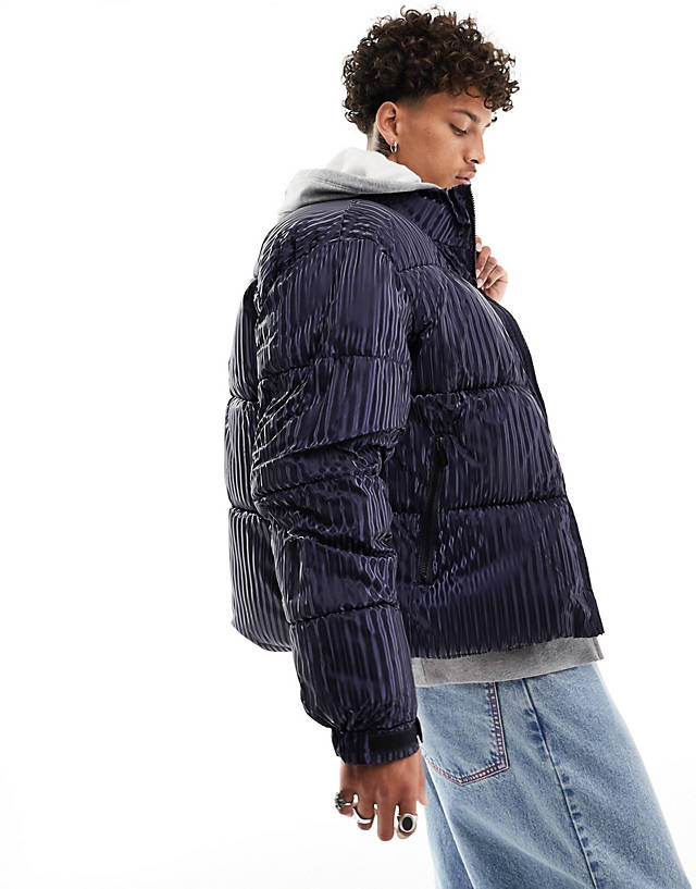 Sixth June - padded texture jacket in blue