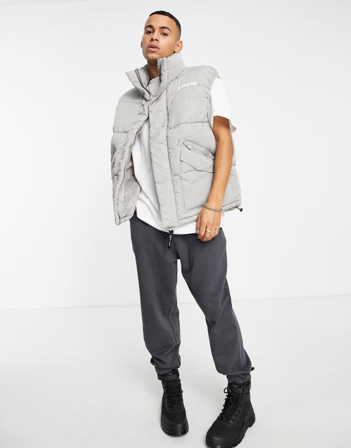 Sixth June padded vest in light grey | ASOS