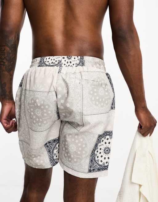 Mens paisley swim on sale shorts