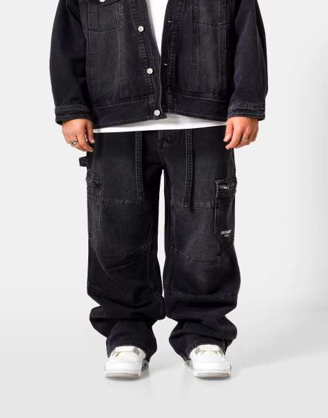 Sixth June pantaloni cargo kimono neri - view 1