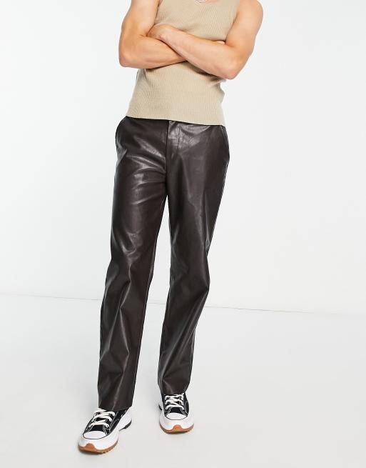 Sixth June - Pantaloni in pelle sintetica marrone