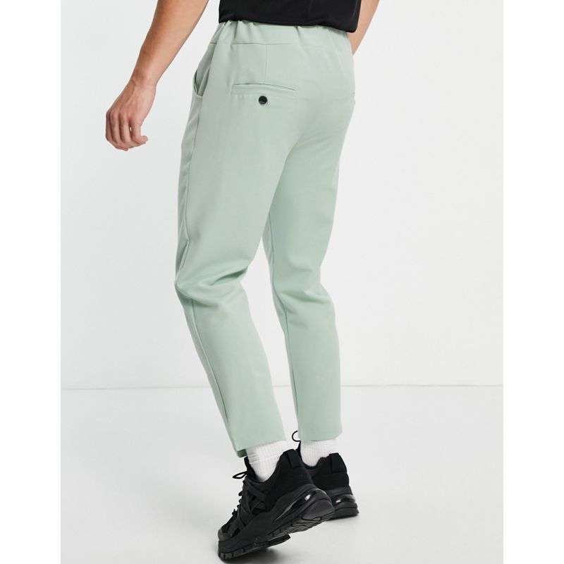 Pantaloni e chino Pantaloni skinny Sixth June - Pantaloni verde polvere con cintura