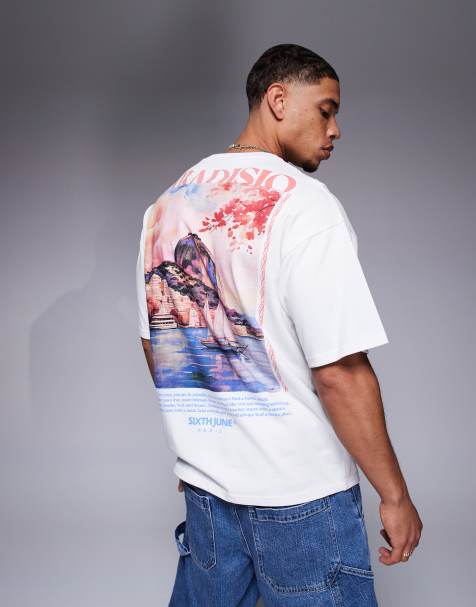 Sixth June paradisio motif back print t-shirt in white - view 1