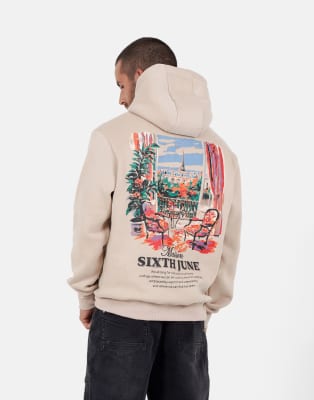 Sixth June - Paris View - Sweat à capuche - Beige-Neutre