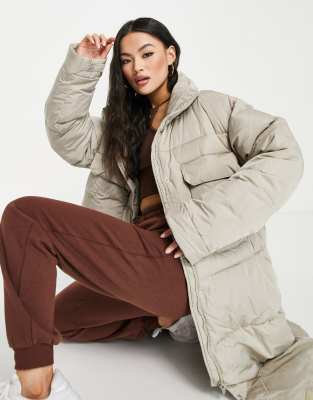 Sixth June - Piumino taglio lungo oversize con dettaglio con tasche