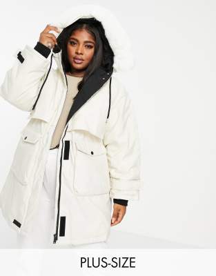 doudoune oversize beige