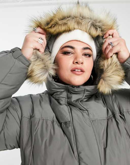 Parka with best sale oversized fur hood