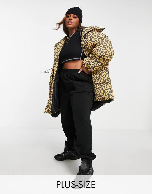 Plus size longline store puffer jacket