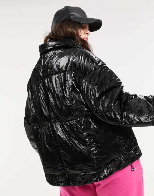 Asos vinyl puffer outlet jacket