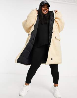 oversized puffer coat with hood