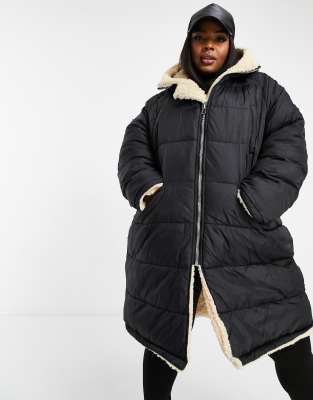 oversized puffer coat with hood