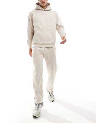 Sixth June Printed Motif Straight Leg Sweatpants In Beige - Part Of A Set-neutral