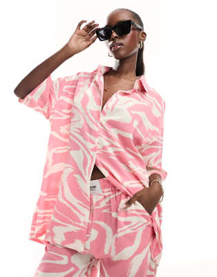 printed shirt in pink - part of a set