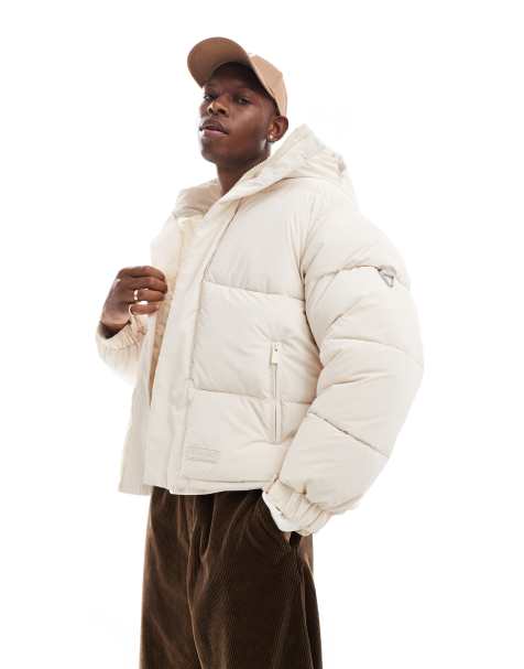 Sixth June – Pufferjacke in Beige mit schillerndem Logo - view 1