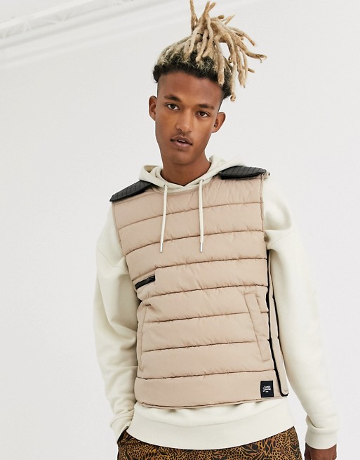 Sixth June pull over utility vest in beige