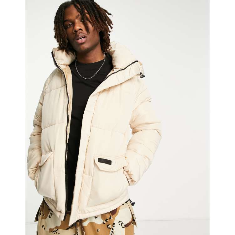 Sixth June raglan oversize puffer jacket in beige | ASOS