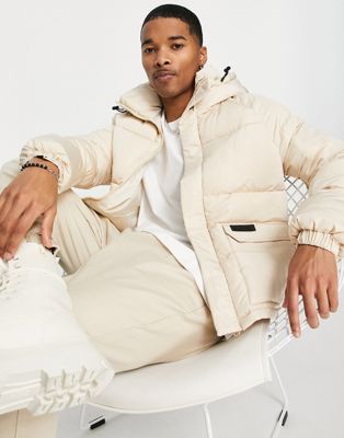 Sixth June raglan sleeve padded jacket in beige - ASOS Price Checker