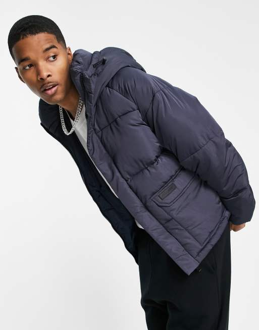 Sixth June raglan sleeve padded jacket in dark gray