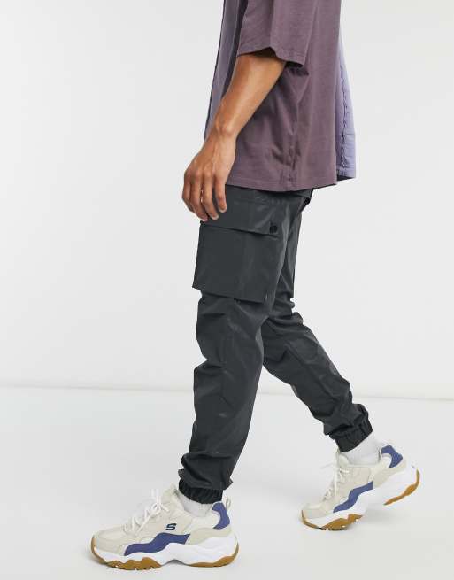 White reflective cargo pants sale