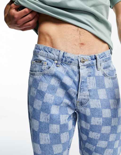 Checkered clearance mens jeans