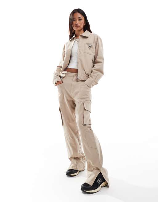 Sixth June relaxed pants in beige (part of a set)